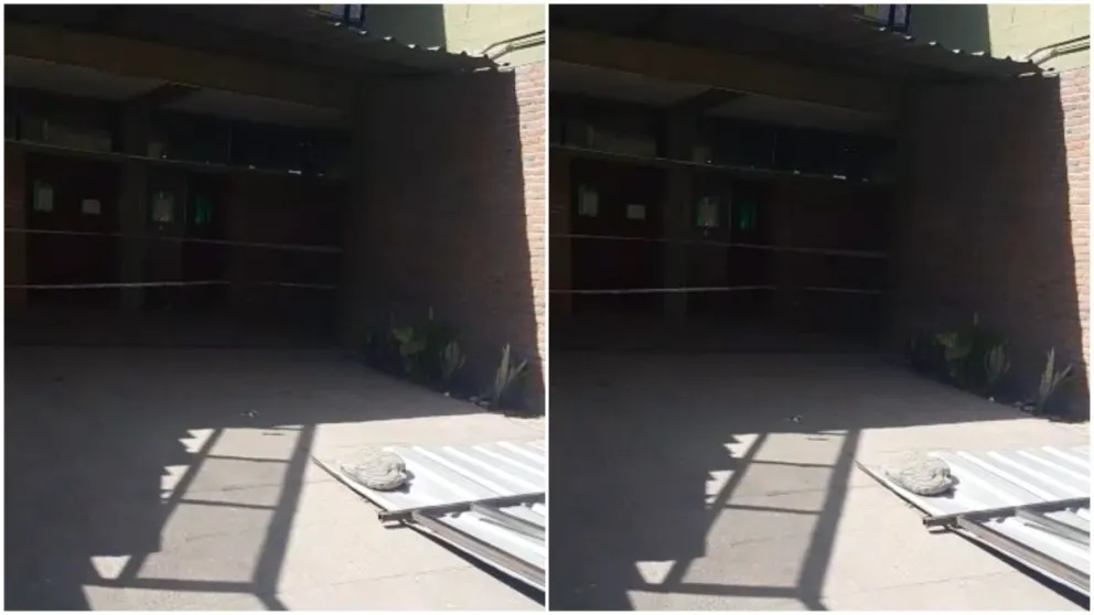 Pánico en una escuela de Metán: los fuertes vientos derribaron parte del techo