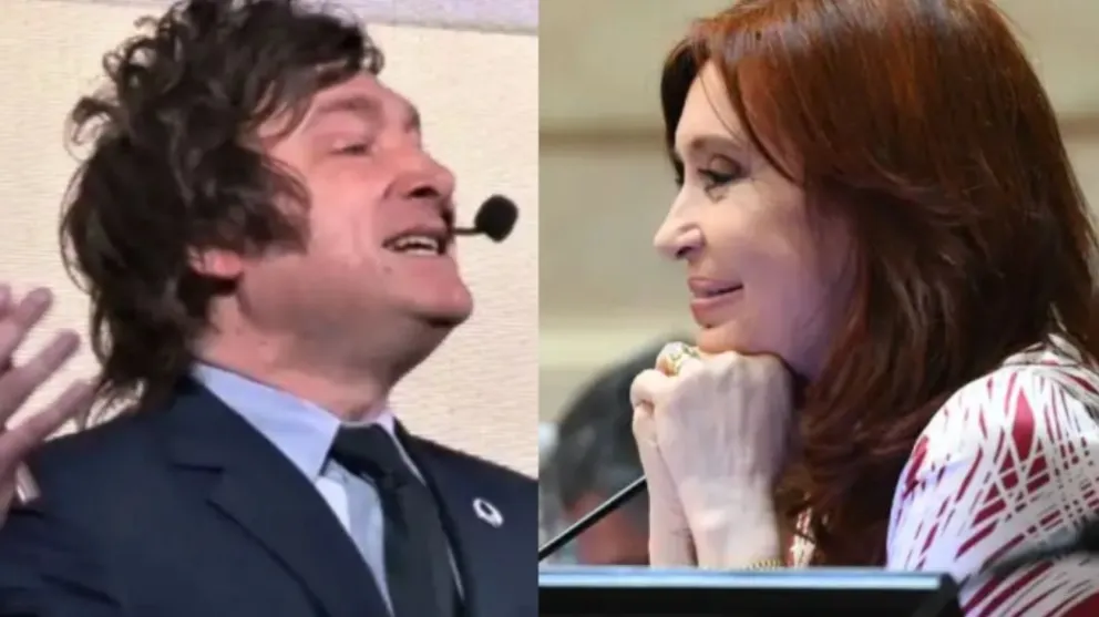 Javier Milei y Cristina Fernández de Kirchner se cruzaron en redes sociales y se dijeron de todo