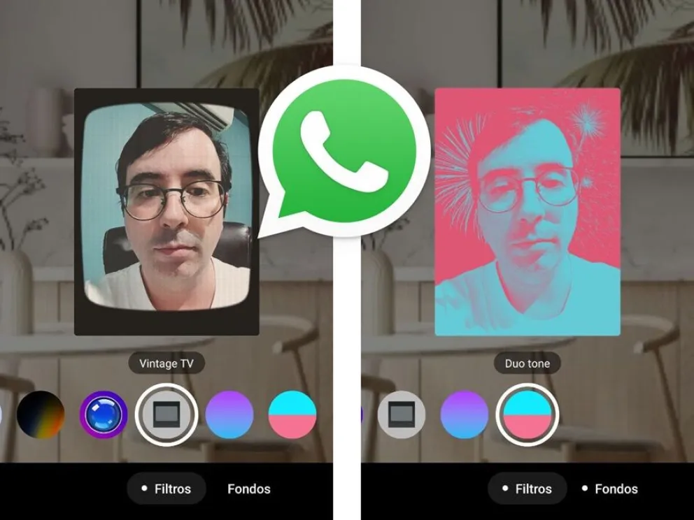 WhatsApp - filtros y fondos