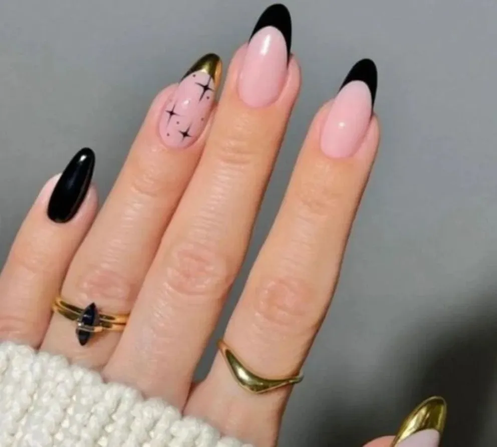 Nail Art - Negro