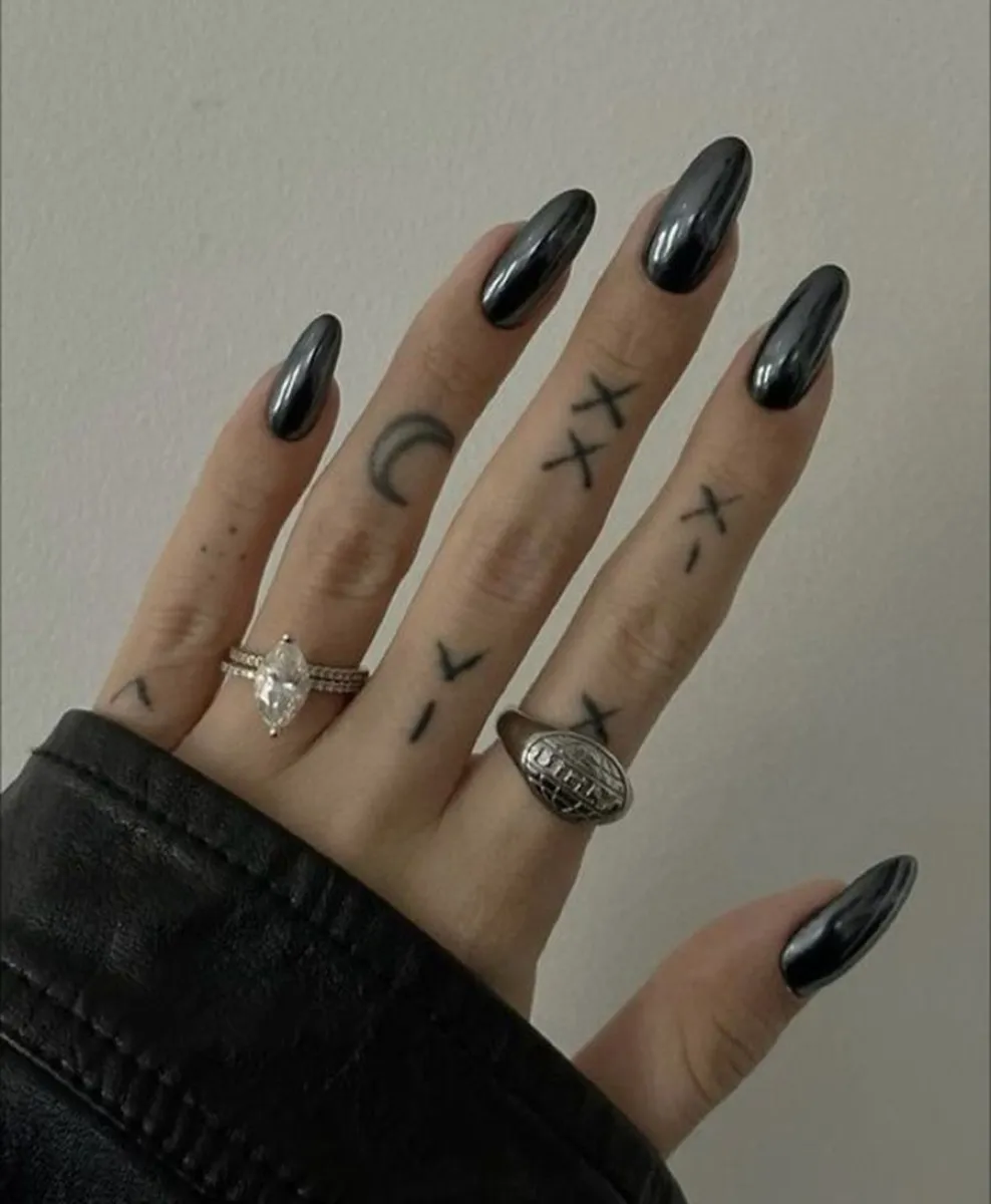 Nail Art - Negro