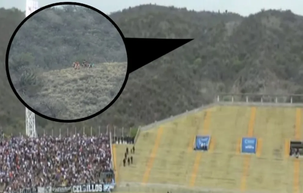 Así se vibra la finalísima en Catamarca: los hinchas de Central Norte se treparon a las montañas