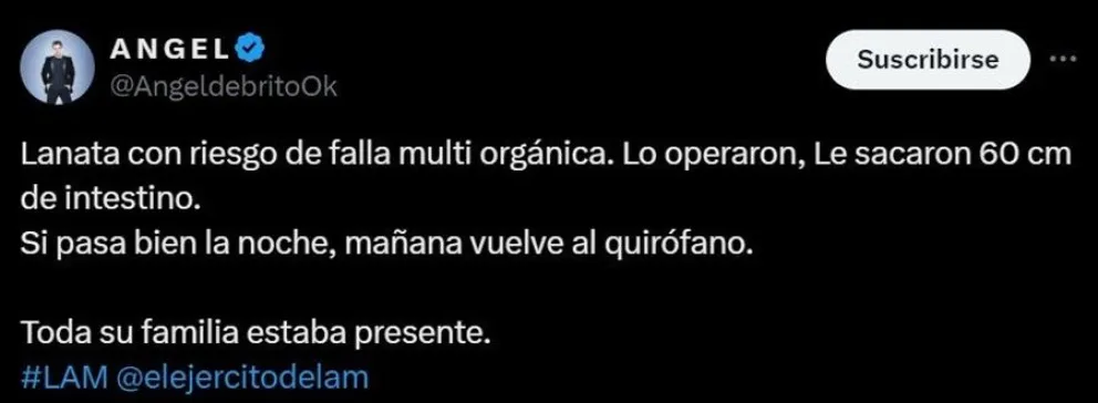 Jorge Lanata - operado de urgencia