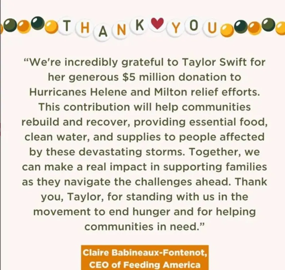 Taylor Swift - donaciones