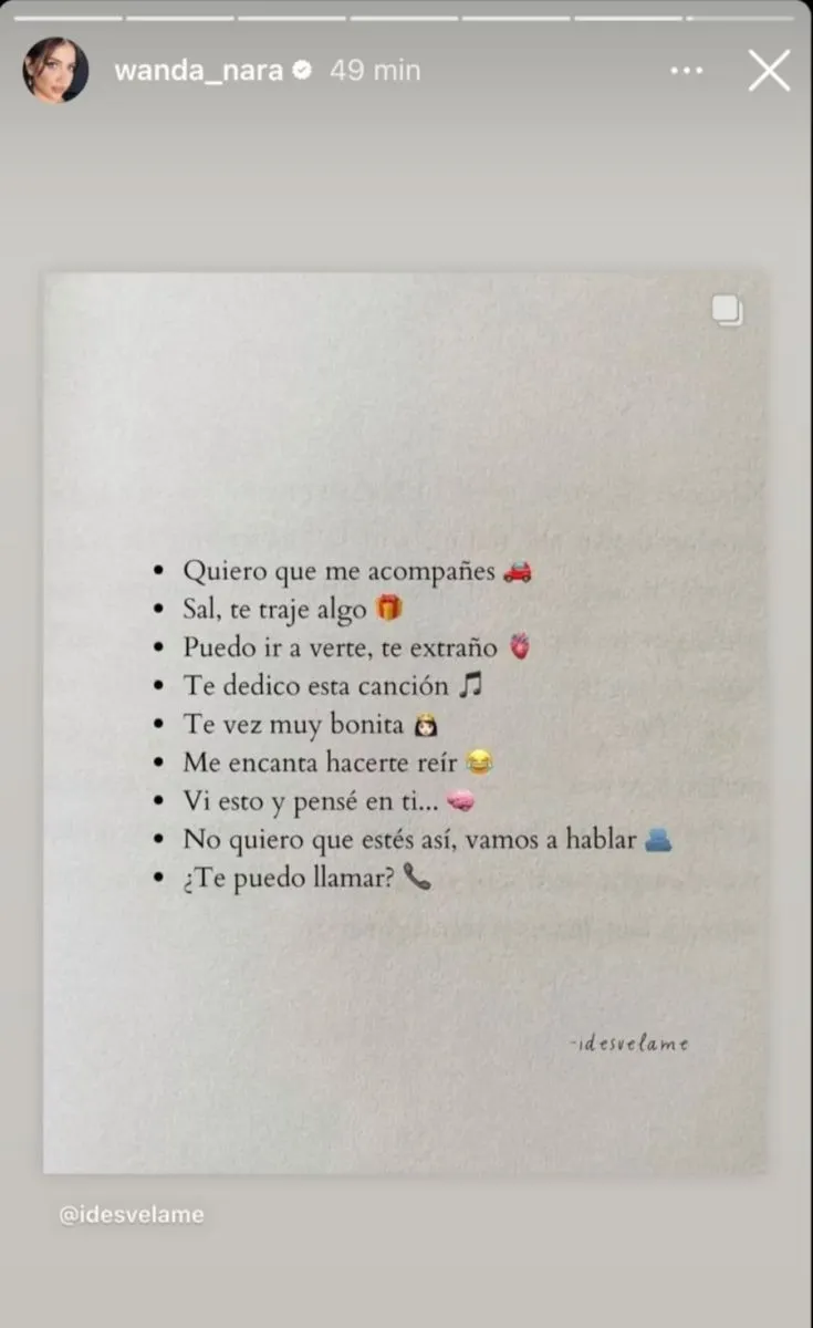Wanda Nara - requisitos