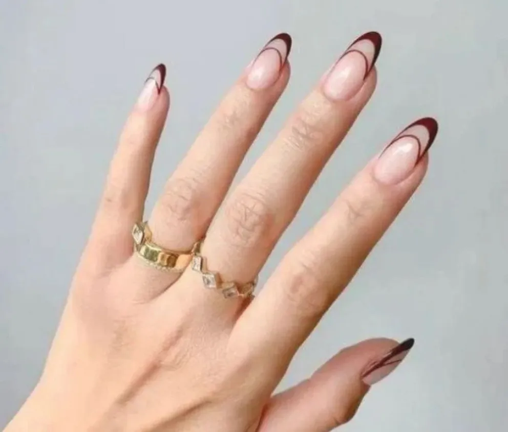 Nail Art - doble french