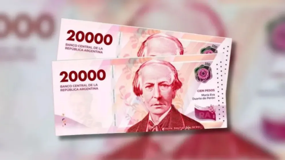 El BCRA confirmó cuándo comenzará a circular el nuevo billete de $20.000