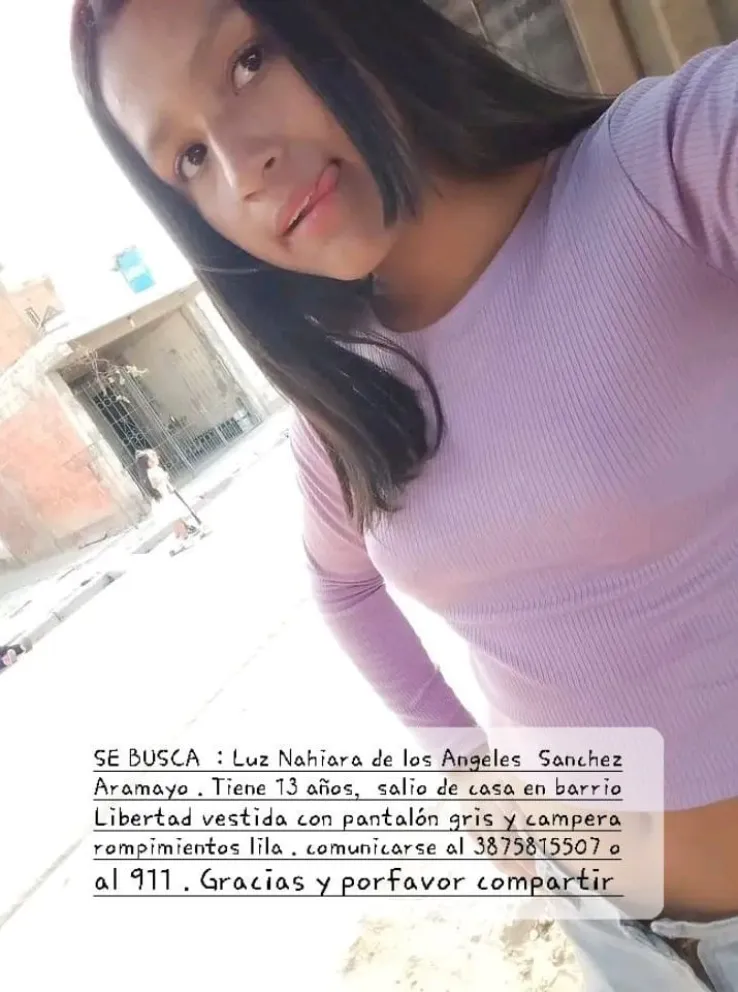 Adolescente salte&ntilde;a desaparecida 