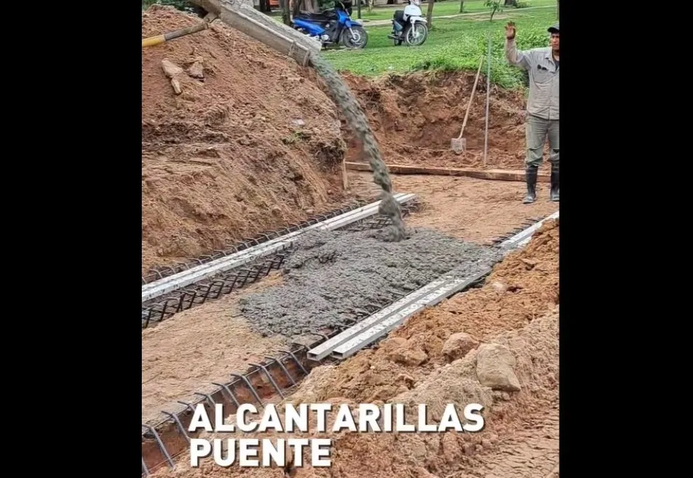 Tartagal avanza: se construyen alcantarillas puente para mejorar el sistema de drenaje de la ciudad