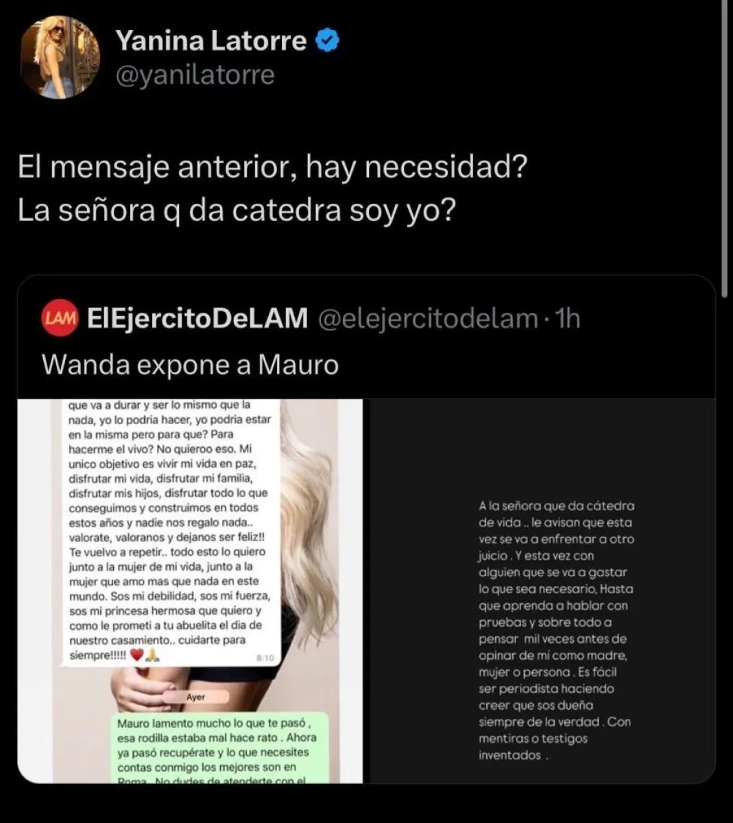 Wanda Nara - Yanina Latorre