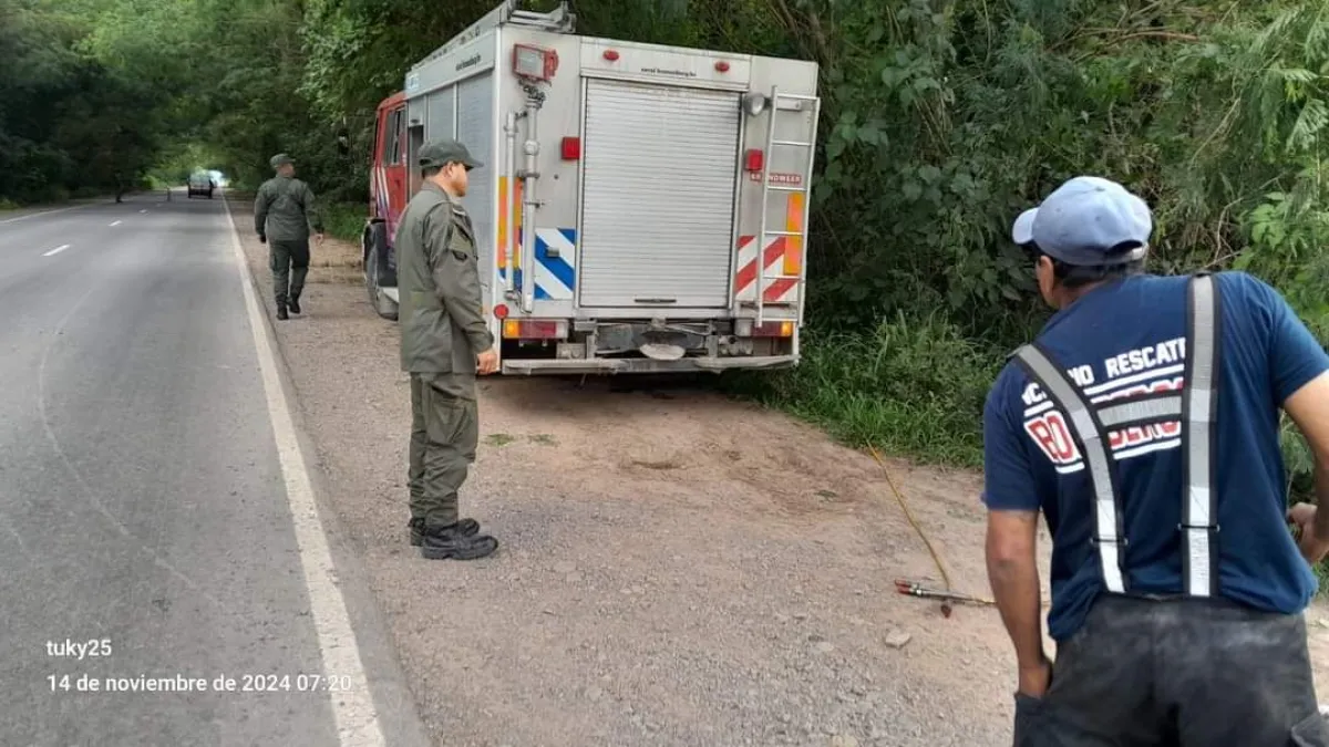 Vuelco en Ruta 50