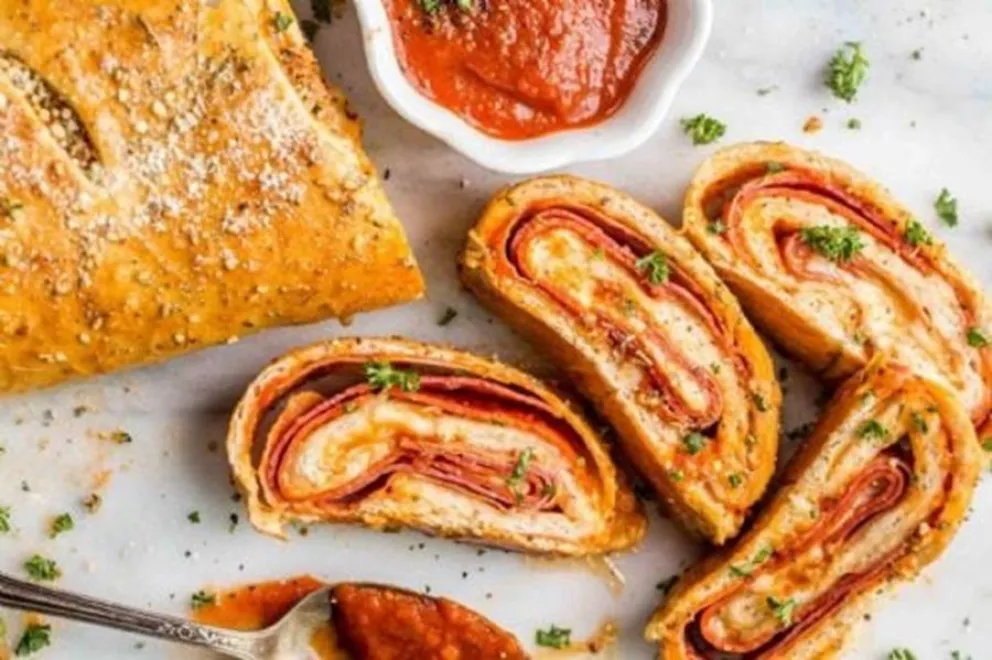 pizza enrollada - receta