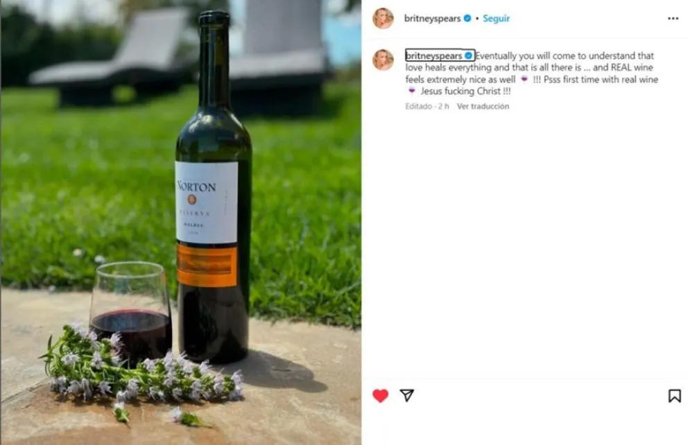 Britney Spears - vino argentino