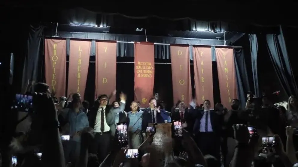 Militantes de Javier Milei lanzaron "Las Fuerzas del Cielo", un bloque político que busca ser el "brazo armado"