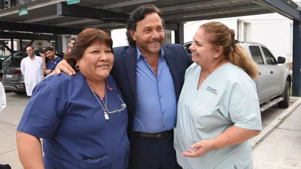 Gustavo Sáenz supervisó la ampliación del hospital San Bernardo: "Las obras hay que gestionarlas, no importa quien las pague"