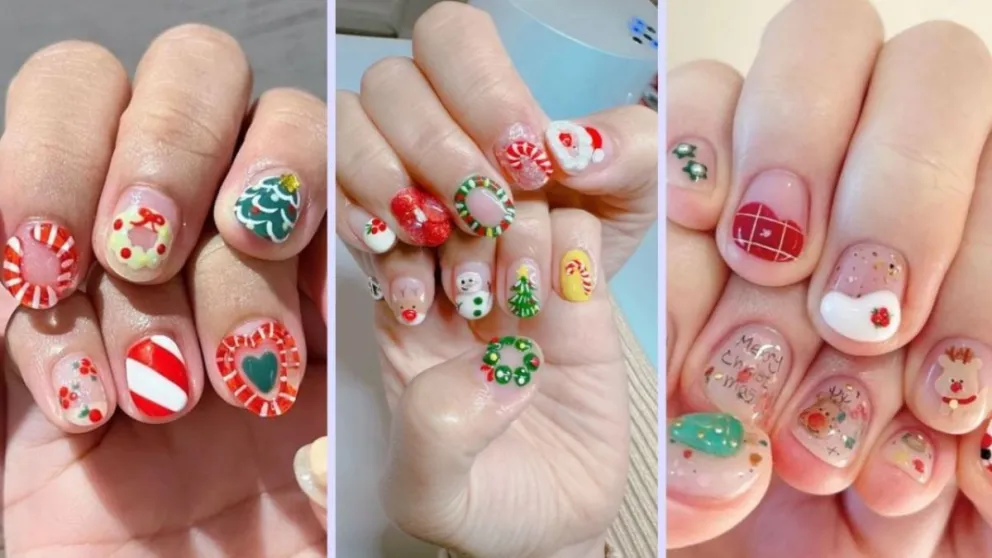 Uñas coreanas para Navidad: el Nail Art más elegante y buscado de esta temporada