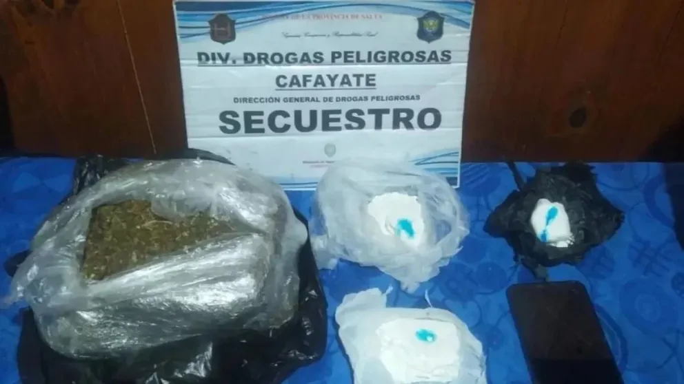 Golpe al narcotráfico: detuvieron a un hombre en Cafayate con casi 6.000 dosis de drogas