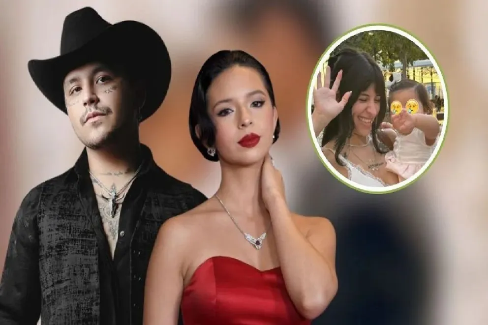 Redes arremeten contra Christian Nodal por excluir a su hija Inti en su recuento de 2024