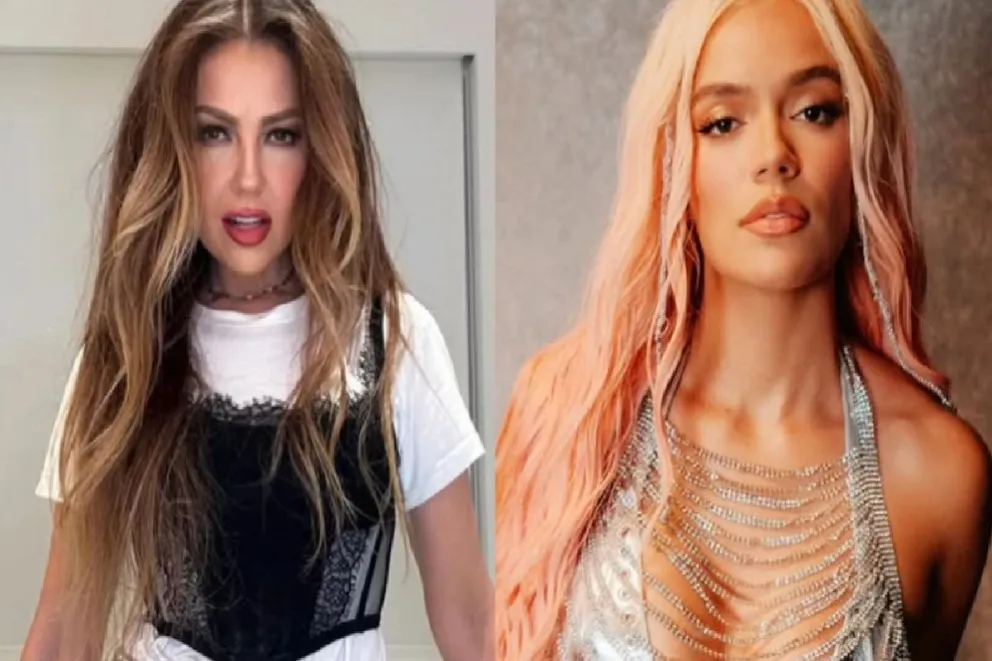 Tras escuchar una de sus canciones, Thalía le mandó un contundente mensaje a Karol G 