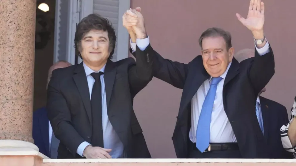 Javier Milei y Edmundo Urrutía
