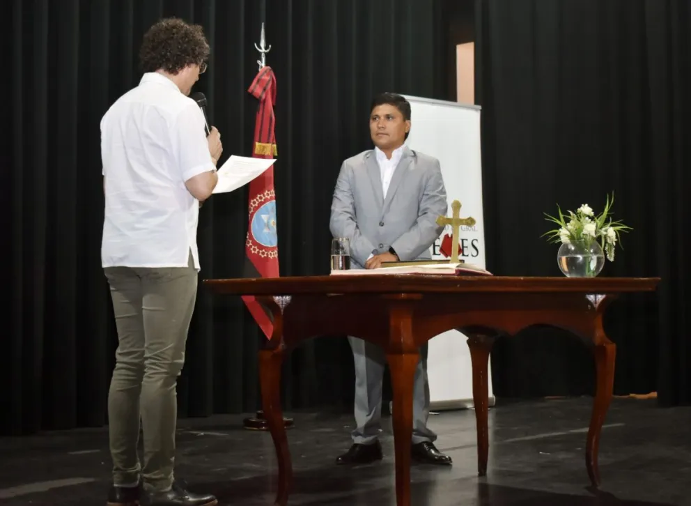 Carlos "Kety" Rosso tomó juramento a Francisco Nieva, el flamante secretario de Gobierno de General Güemes