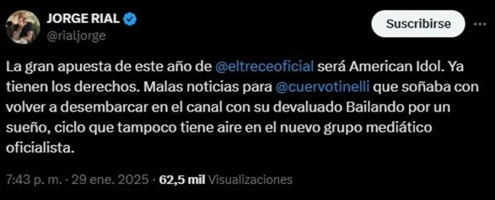 Jorge Rial - reality - El Trece 