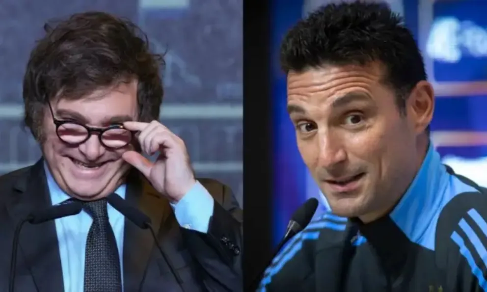 Javier Milei enalteció a Lionel Scaloni: "Un argentino de bien"