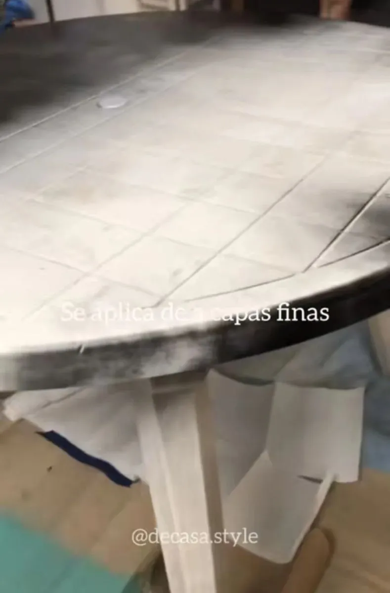 mesa de pl&aacute;stico - truco - restaurar