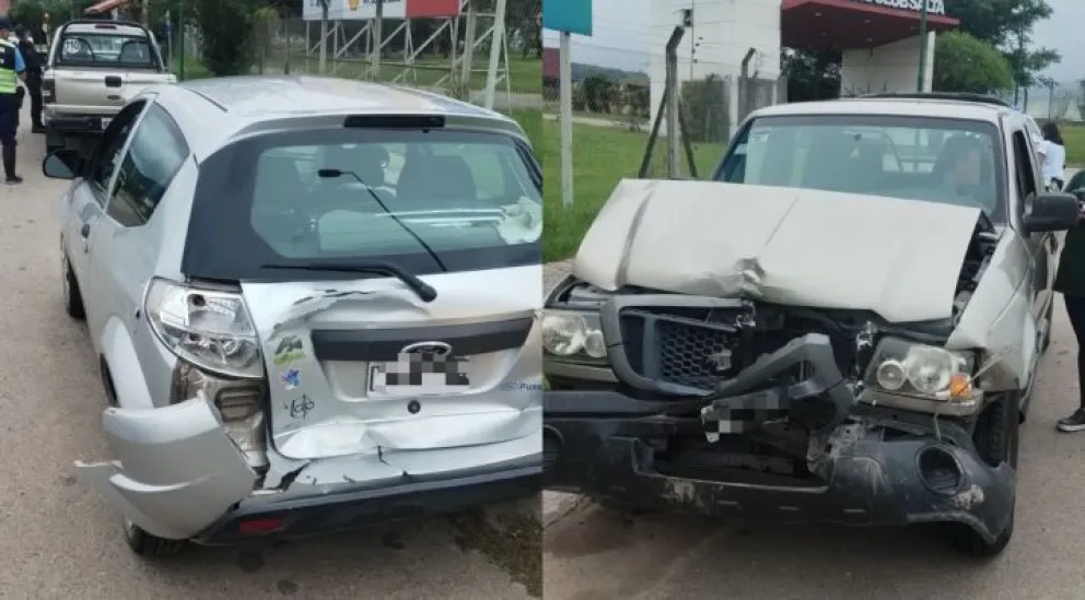 Fuerte accidente en zona norte: un automóvil y una camioneta colisionaron entre sí