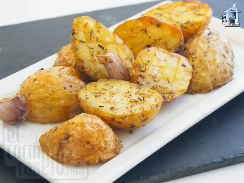 receta - papas al horno con ajo y queso