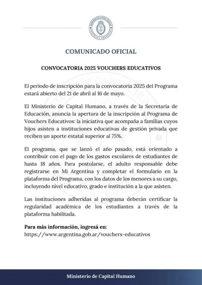 Vouchers Educativos