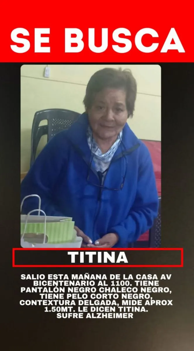 Abuela salte&ntilde;a desaparecida 