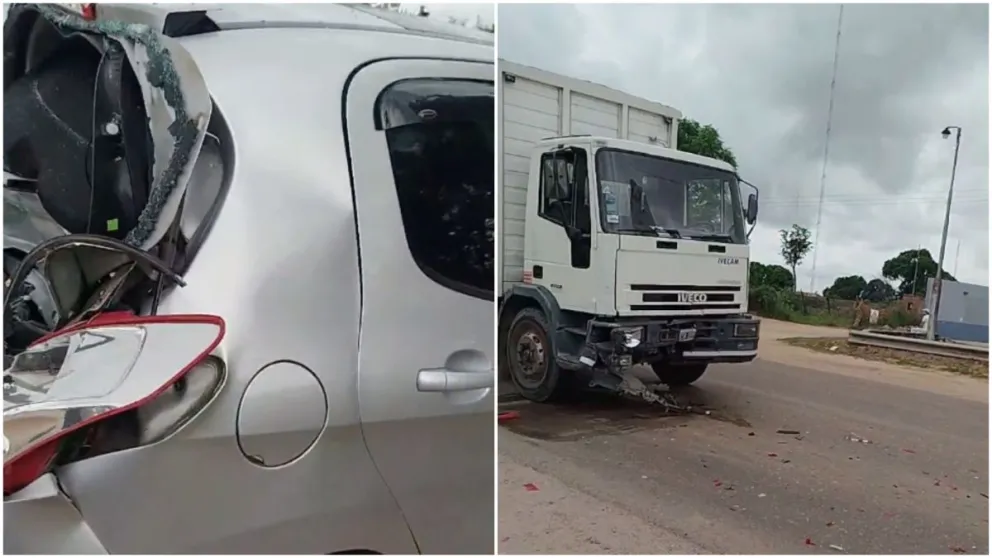 Violento accidente en Ruta Nacional 34: un automóvil fue embestido por un camión