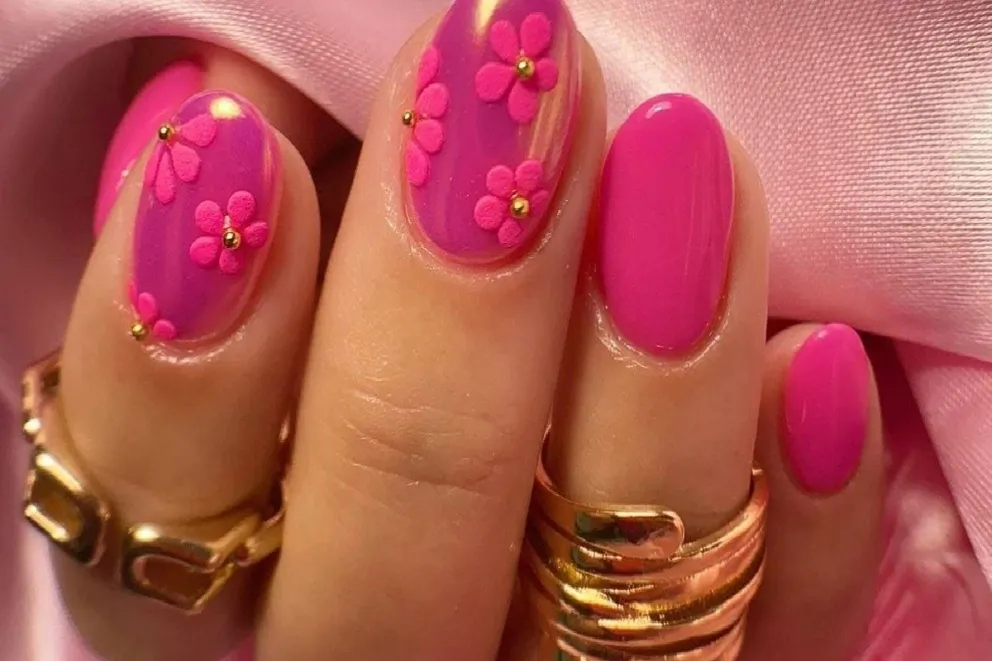 Rosa mexicano: el color que arrasa en nail art esta primavera con diseños únicos y vibrantes
