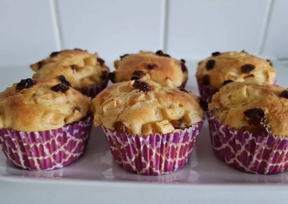 receta- magdalenas de avena y pasas