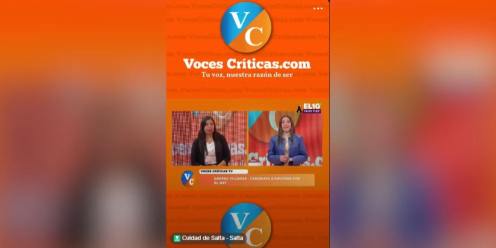 Voces Críticas TV: “Hoy es una escribanía sin debate”, Andrea Villegas apuntó contra la Legislatura salteña