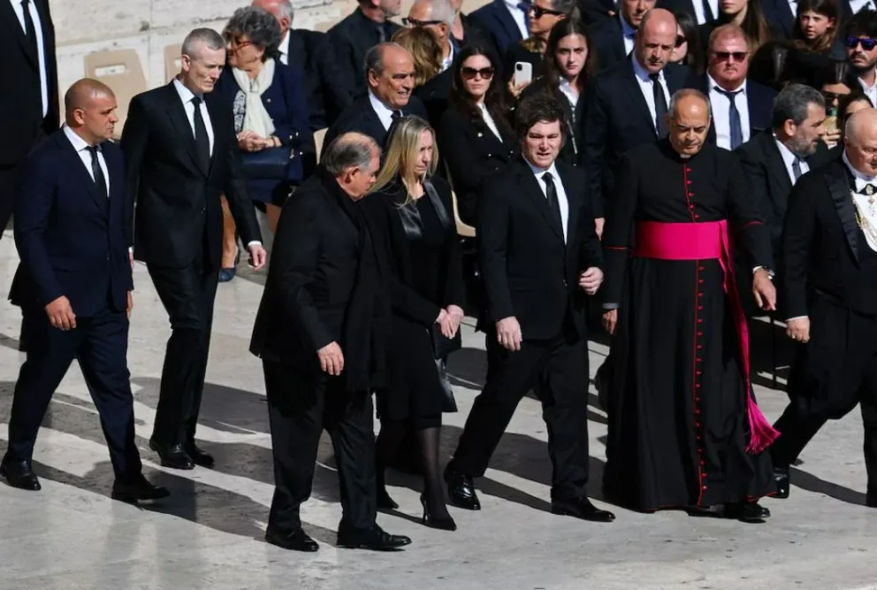 Desde primera fila, el mensaje de Javier Milei durante el último adiós al Papa Francisco