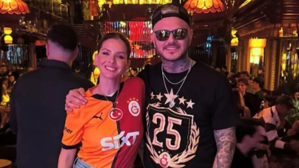 Mauro Icardi y la China Suárez desataron la polémica durante la fiesta del campeonato del Galatasaray