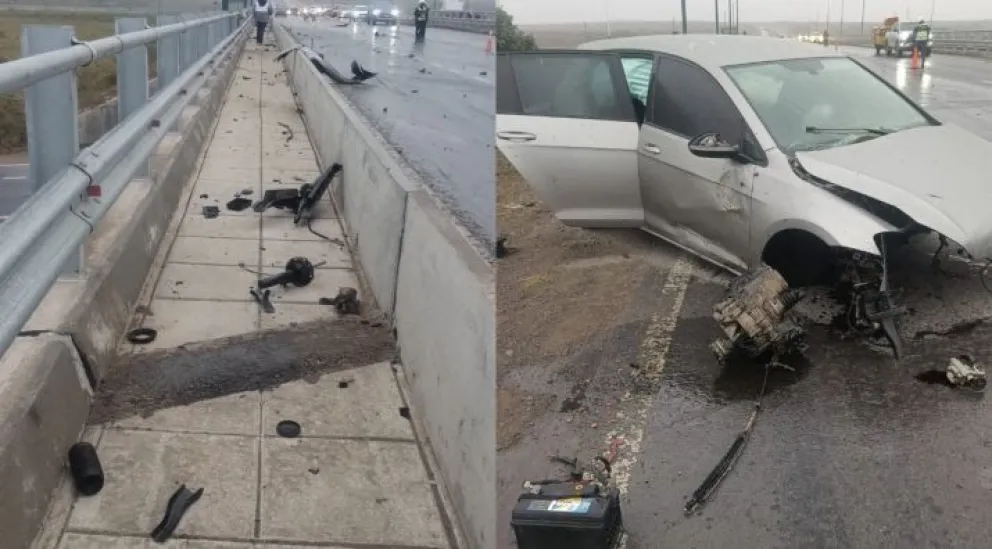 Terrible accidente en Circunvalación Oeste: dos personas resultaron heridas de gravedad