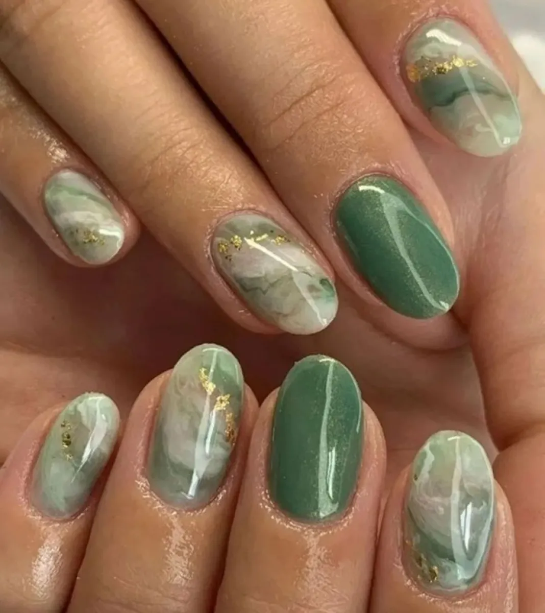 verde pistacho - Nail Art