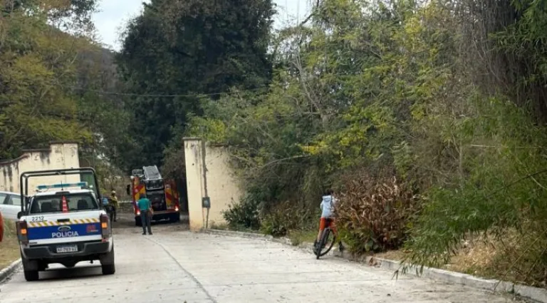 Incendio de un terreno bald&iacute;o 
