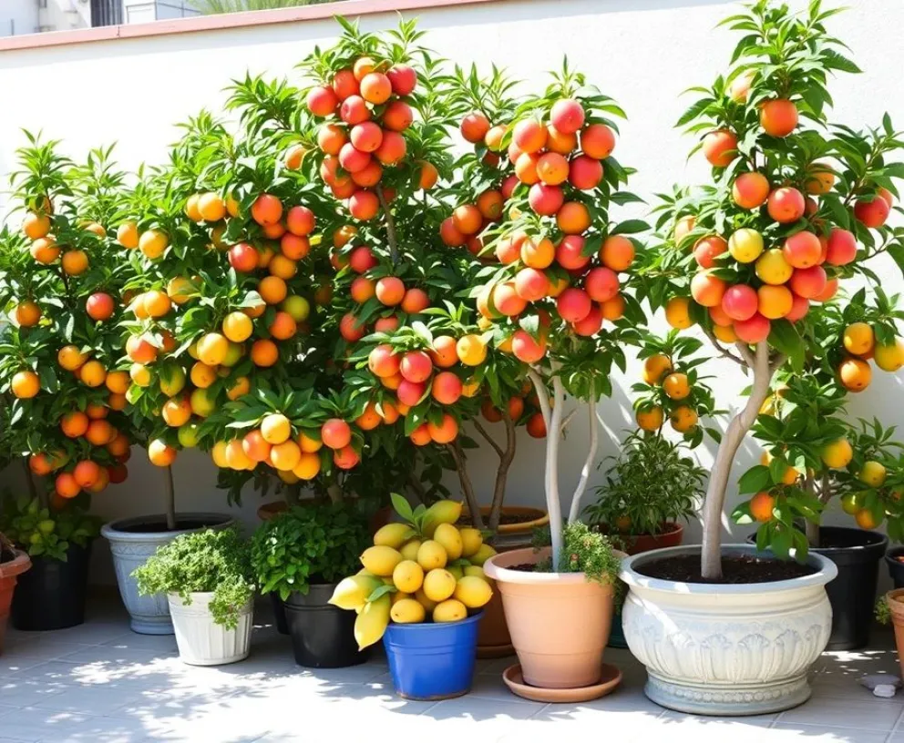 &aacute;rboles frutales- maceta - truco
