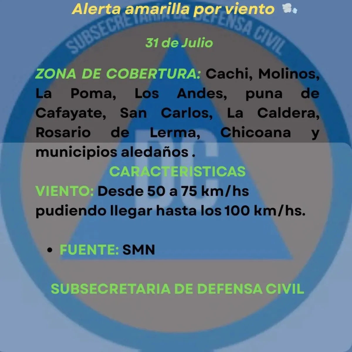 Alerta Amarilla