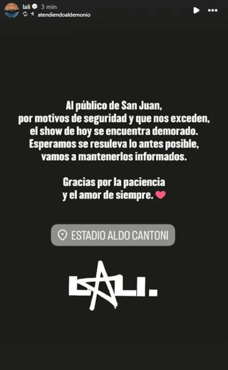 Lali Esp&oacute;sito - amenaza