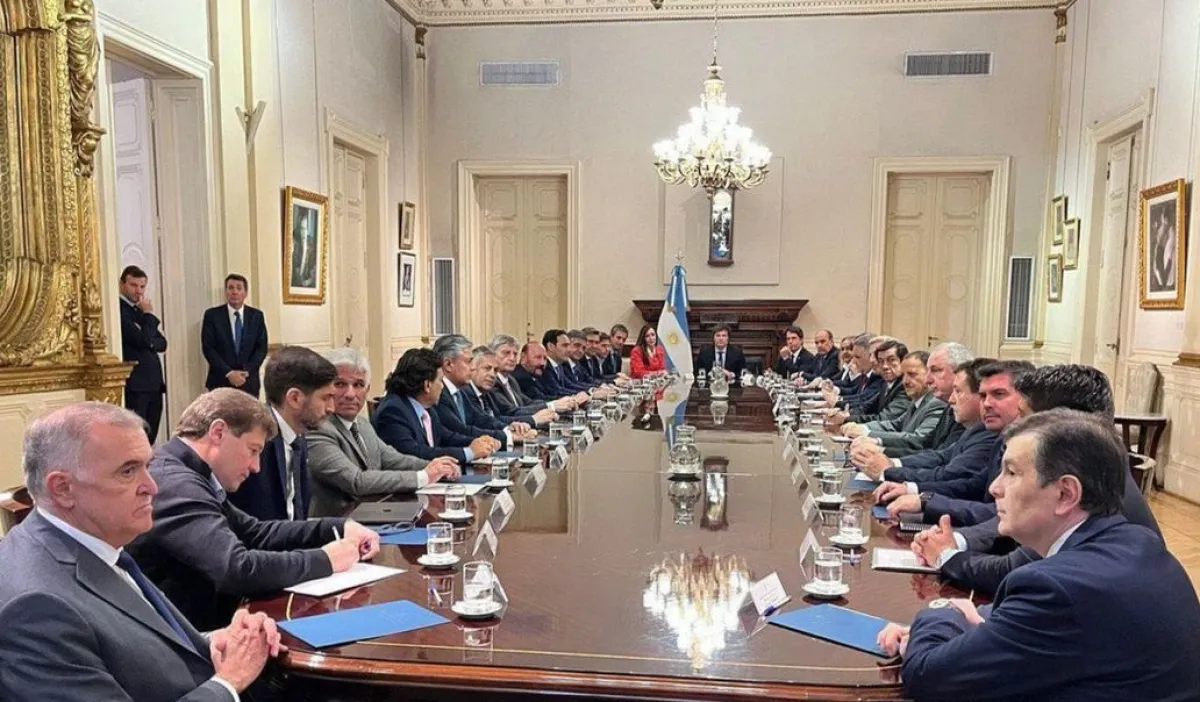 Javier Milei y los gobernadores.