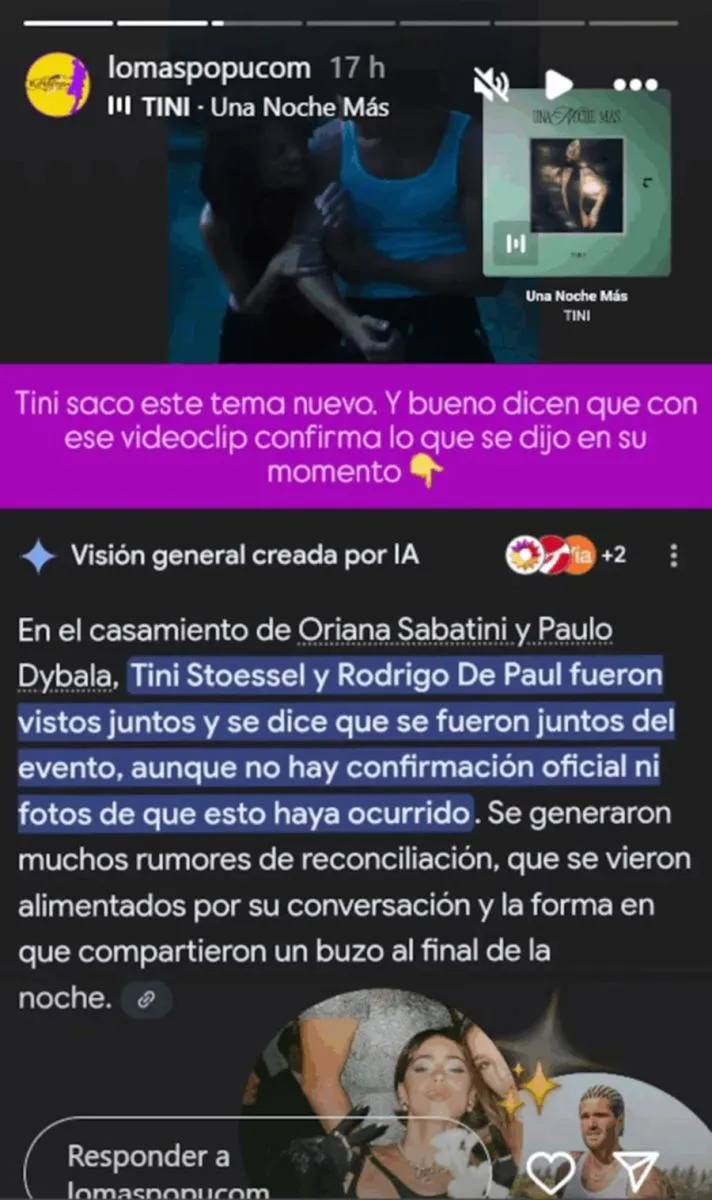 Tini Stoessel - Rodrigo de Paul