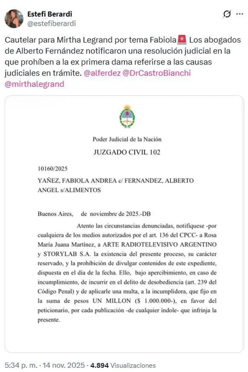 Fabiola Ya&ntilde;ez - Mirtha Legrand