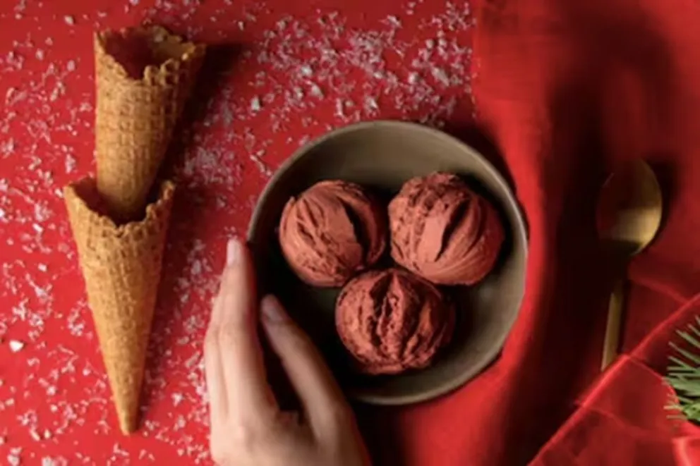 receta - helado de Nochebuena