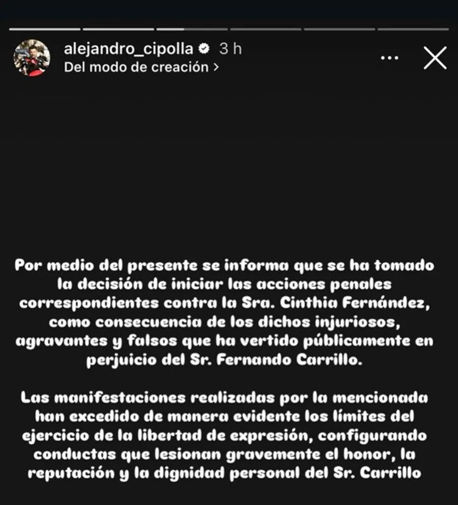 Fernando Carrillo - Cinthia Fern&aacute;ndez