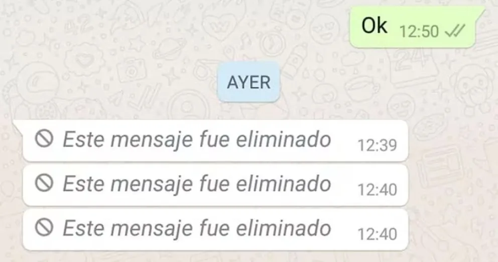 mensajes borrados -WhatsApp
